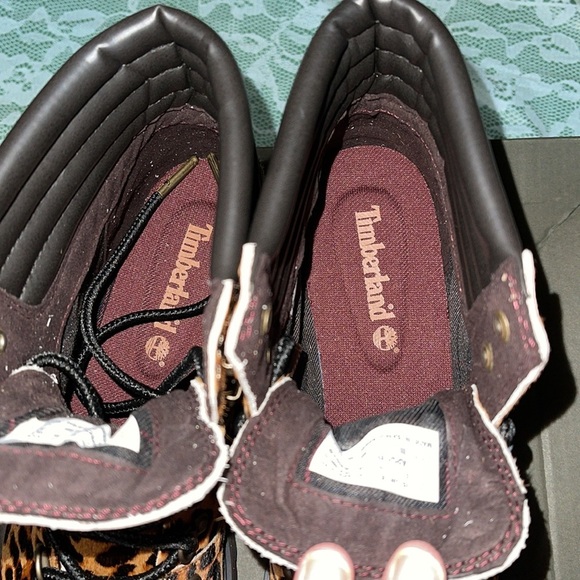 - NWOB Timberland London Square Leopard Print Boots Women Sz 9 - Picture 6 of 7